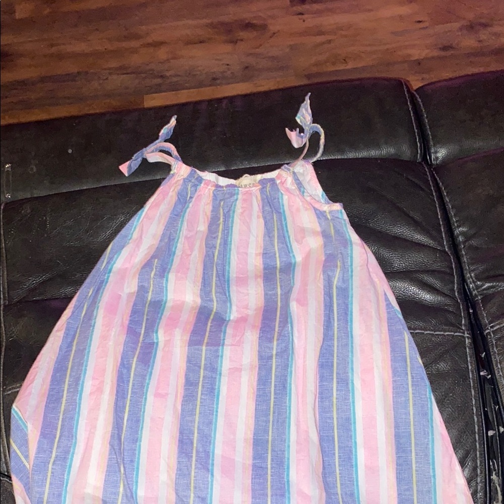 btween Pink and Blue Striped Dress
